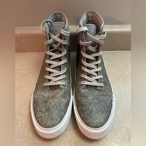 EXCLUSIVE Gray Converse All Star High Top Chucks With Lunarlon in Size 10